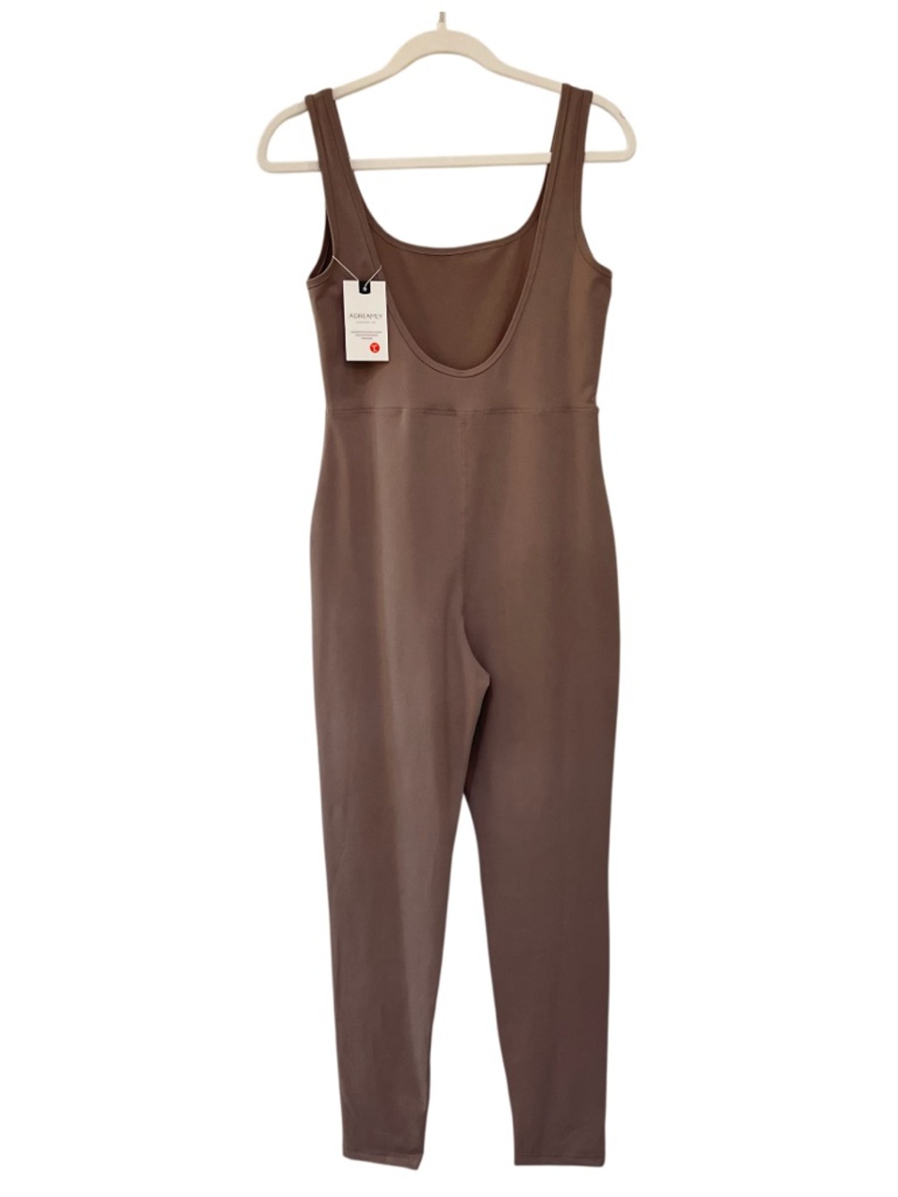 Adreamly Taupe Unitard Jumpsuit Sleeveless Scoop Neck L NWT - Picture 5 of 12